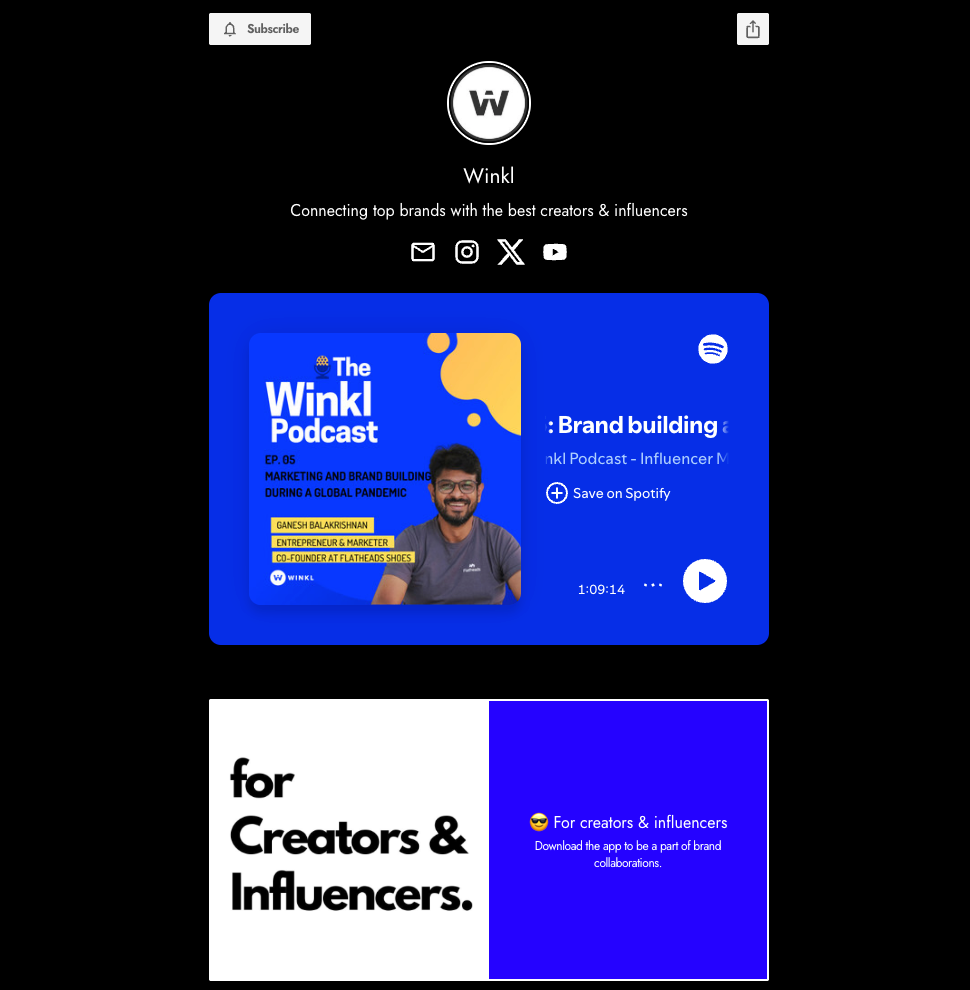 Winkl Influencer App