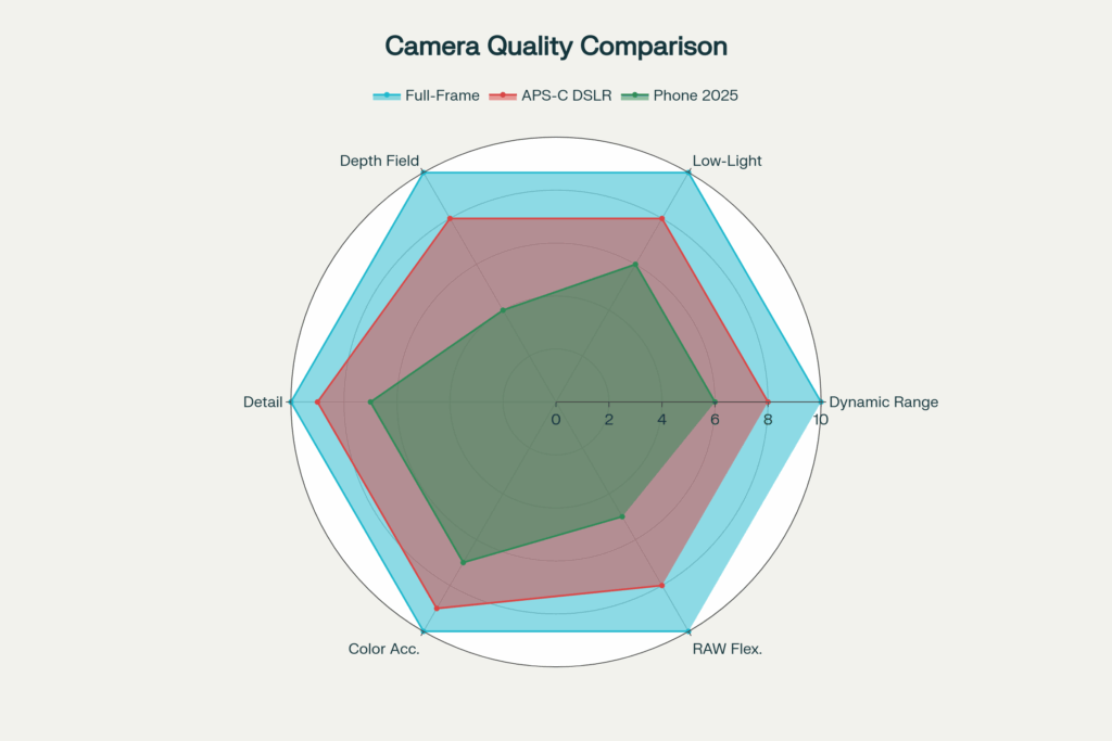 Quality between (DSLR/Mirrorless) Camera Vs Smartphone