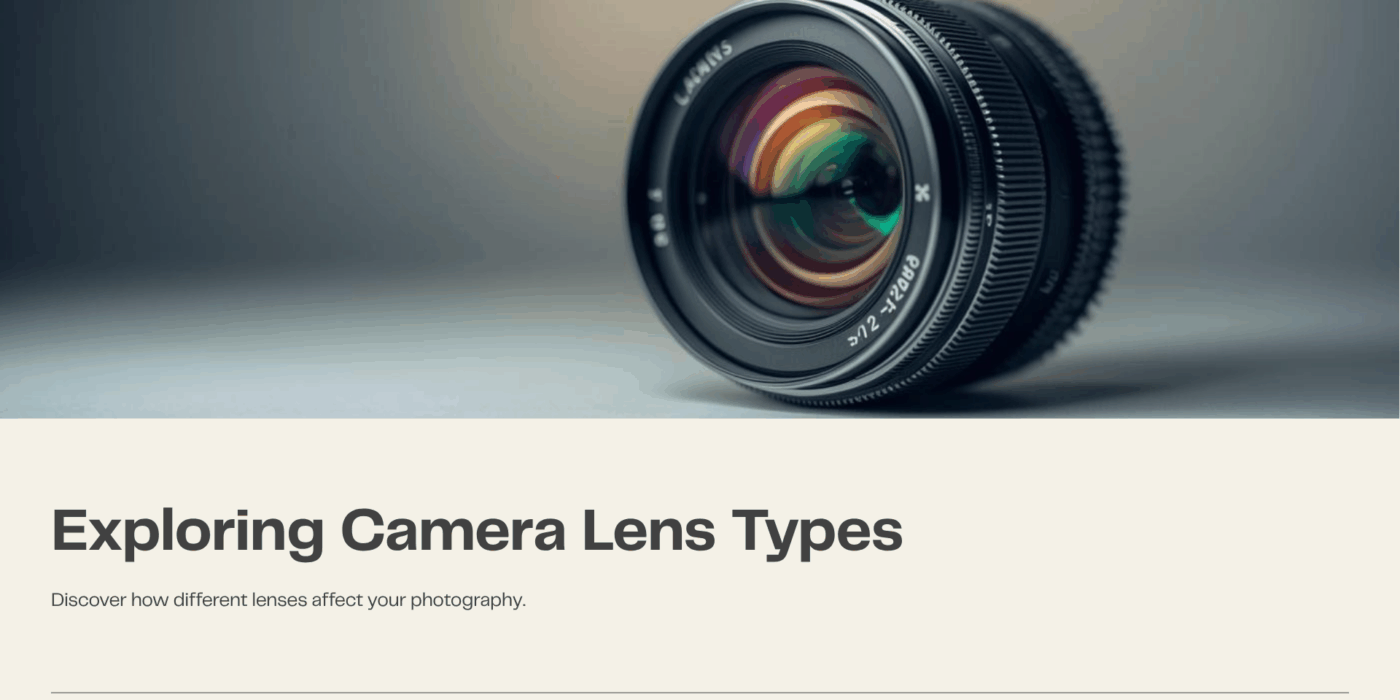 Choose the Best Camera Lens Types