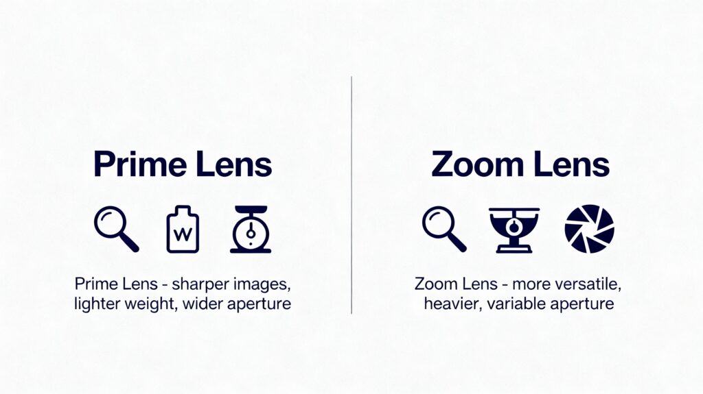 Main Camera Lens Types | Prime Vs Zoom lens