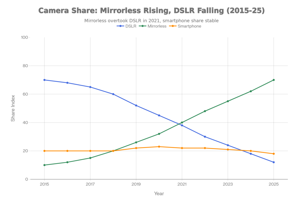 DSLR vs Mirrorless vs Smartphone 2015 vs 2026